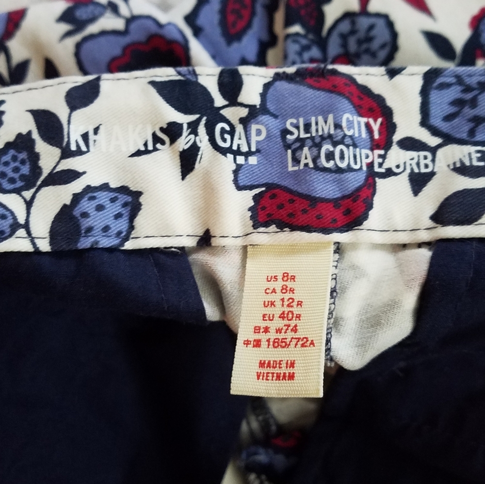 Gap Floral Slim City Khakis - Picture 7 of 10